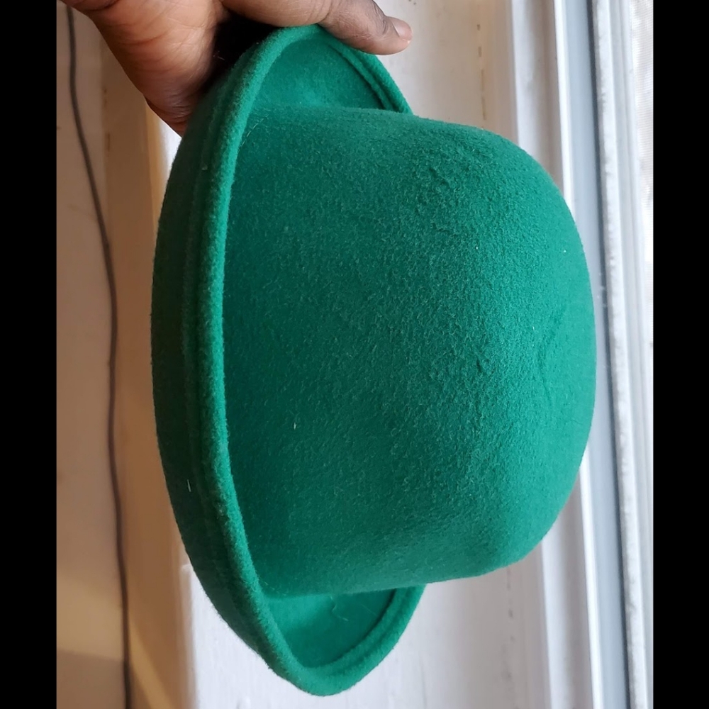 Green Derby Bowler Jazz Round Hat